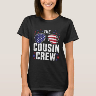 Camiseta A Tripulação do Primo Conosco Bandeira Americana P