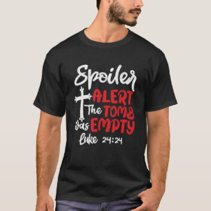 Camiseta A Tumba de Alerta do Spoiler Estava Vazia, Páscoa,