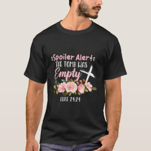 Camiseta A Tumba de Alerta do Spoiler Estava Vazia, Páscoa,