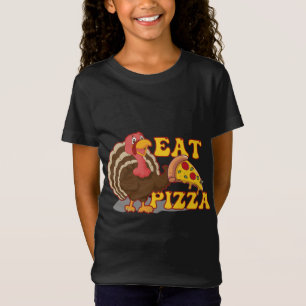 Camiseta A Turquia Comeu Pizza Amadurece Ação de Graças Dia