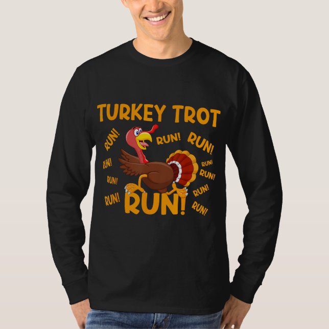 Camiseta A TURQUIA CORRE! Engraçado Ação de Graças Turquia  (Frente)