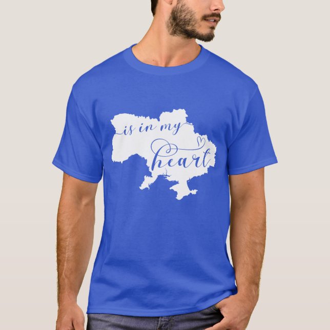 Camiseta A Ucrânia Está No Meu Coração, Mapa (Frente)