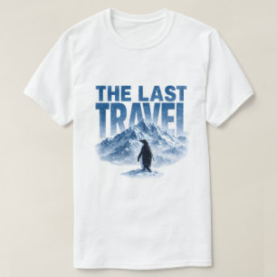 Camiseta A Última Aventura de Viagem Pinguim Montanha Nevad