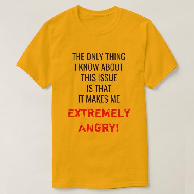 CAMISETA "A ÚNICA COISA QUE SEI SOBRE ESTE PROBLEMA..." (Frente do Design)