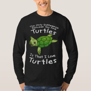 Camiseta a única diferença entre você e tartarugas turles