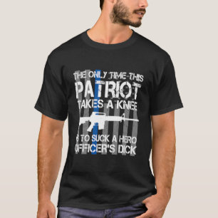 Camiseta A única vez que este patriota toma um joelho Engr