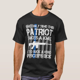Camiseta A única vez que este patriota toma um joelho Engra