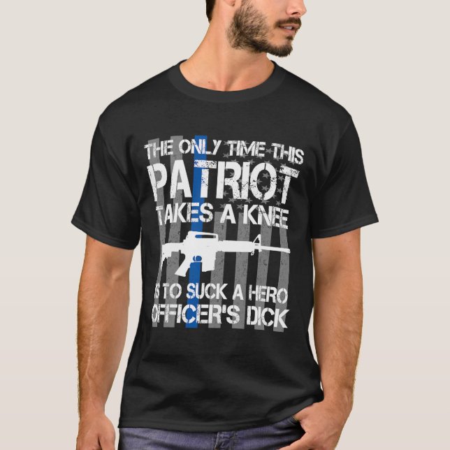 Camiseta A única vez que este patriota toma um joelho Engra (Frente)