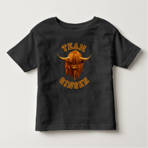 Camiseta A vaca escocesa das montanhas comemora o gengibre