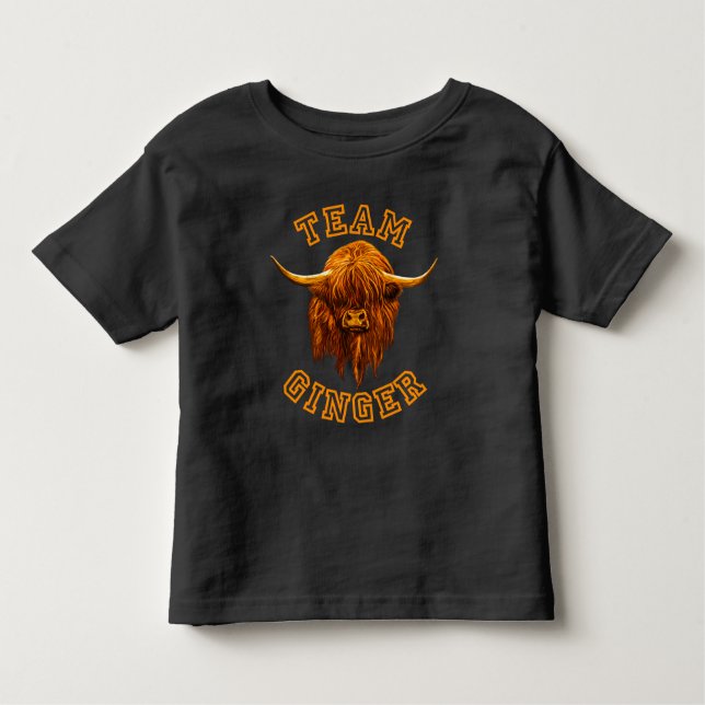 Camiseta A vaca escocesa das montanhas comemora o gengibre (Frente)
