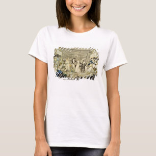 Camiseta A valsa (gravura colorida)