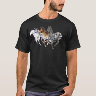 Camiseta A Variedade De Equinos - Zebra Horse Donkey