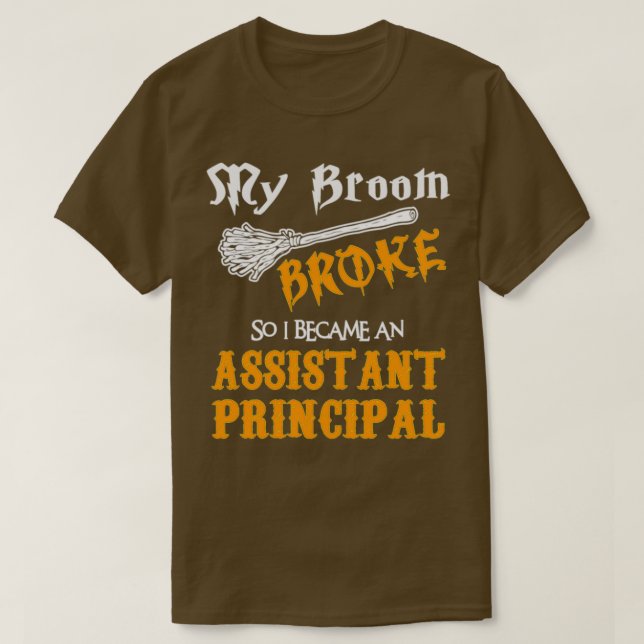 Camiseta A vassoura-de-bruxa-assistente quebrou o Clássico (Frente do Design)