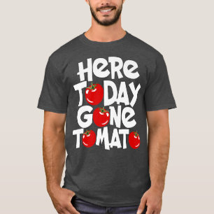 Camiseta A Vegetariana Pun Aqui Hoje Engraçou Tomate