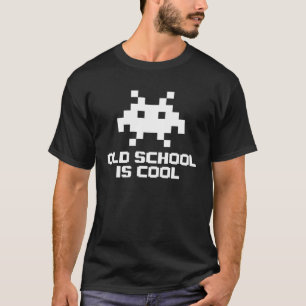 Camiseta A Velha Escola é Legal e Legal Jogo de Vídeo Retro