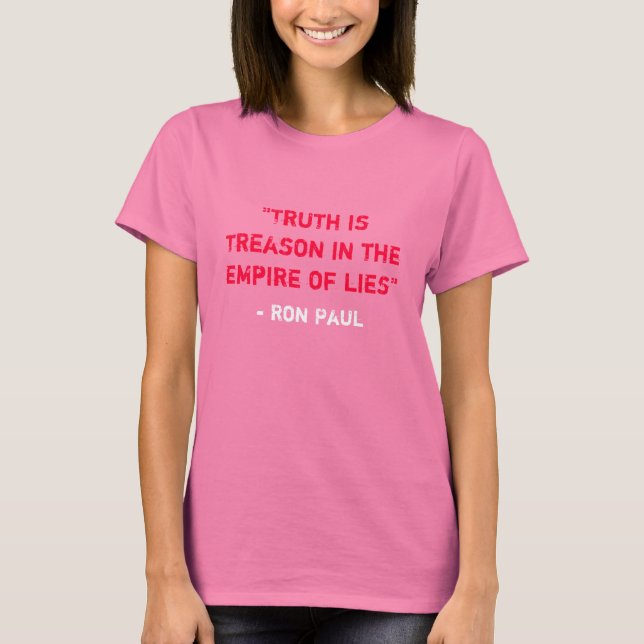 Camiseta A verdade é traição no império das mentiras (Frente)
