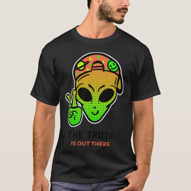Camiseta A Verdade Está Lá Fora Alienígena Ufo (Frente)