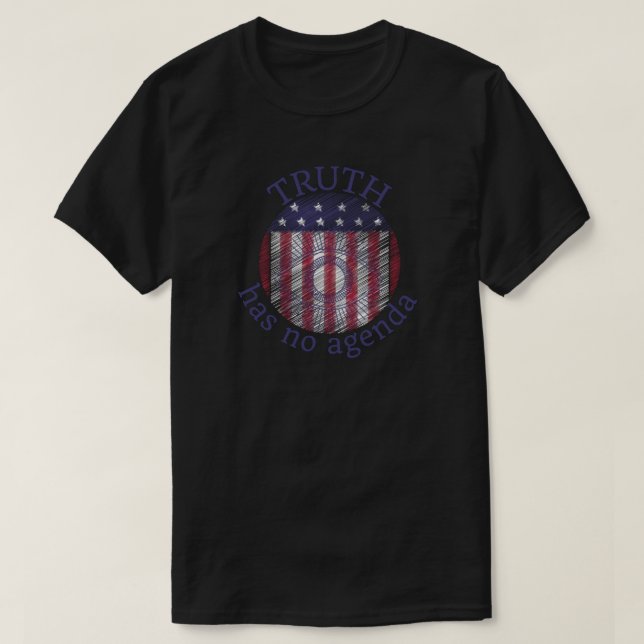 Camiseta A verdade não tem agenda (Frente do Design)