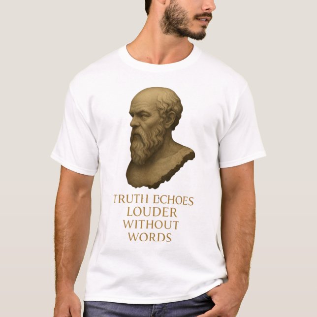 Camiseta A VERDADE SILENCIOSA – Ecos em Mármore (Frente)