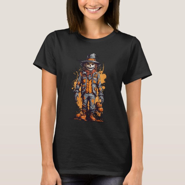 Camiseta A véspera de Scarecrow's All Hallow (Frente)