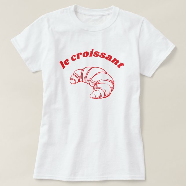 Camiseta A viagem da família francesa Le Croissant (Frente do Design)