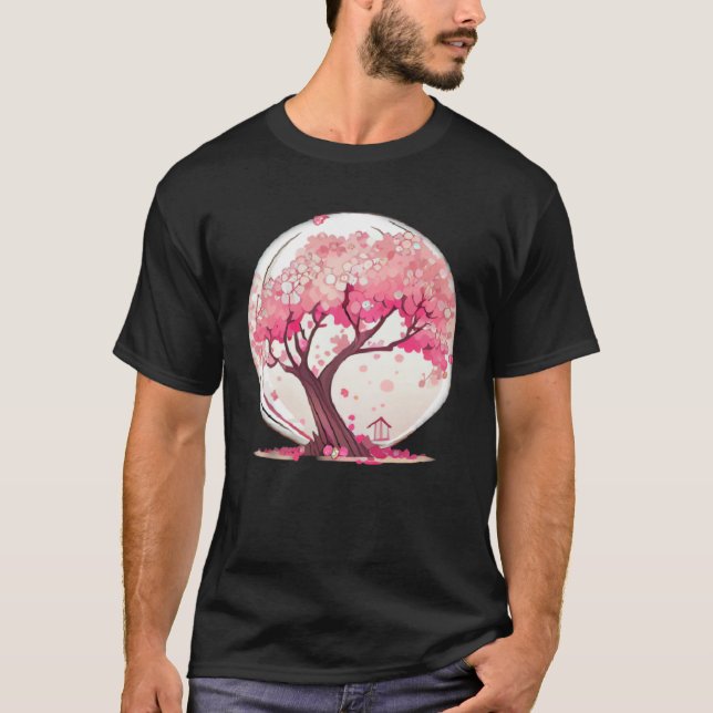Camiseta A Vibrant and Inspiring Cherry Blossom Sphere Tree (Frente)