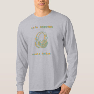 Camiseta A Vida Acontece a Música Ajuda | Presente Divertid