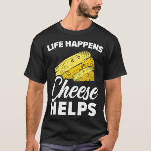 Camiseta A vida acontece, ajuda o Chesy Mozzarella Cheddar.
