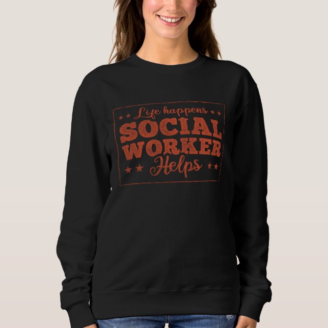 Camiseta A Vida Acontece Assistente Social Ajuda Assistente (Frente)