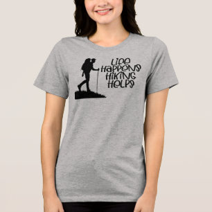 Camiseta A Vida Acontece Caminhar Ajuda, Caminhada Divertid