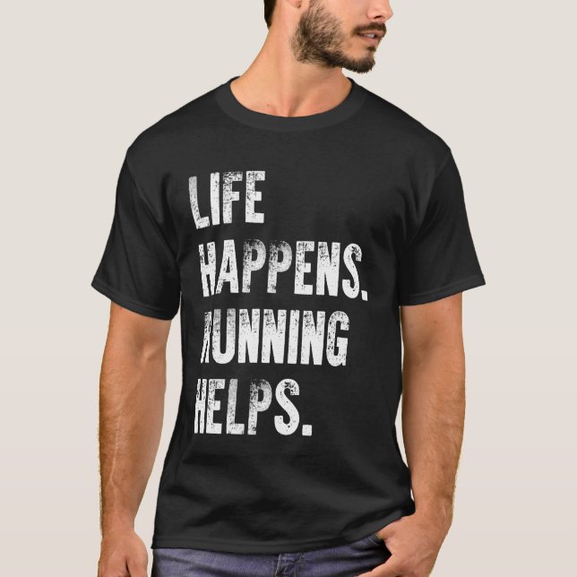 Camiseta A vida acontece correndo ajuda (Frente)