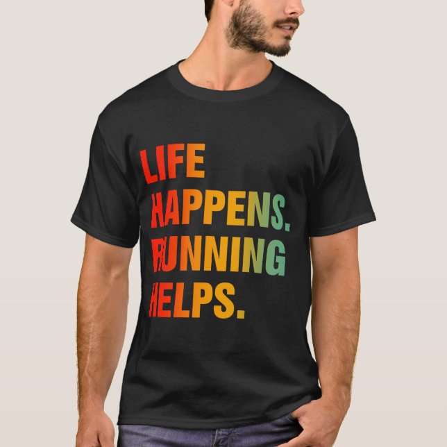 Camiseta A vida acontece correndo ajuda (Frente)