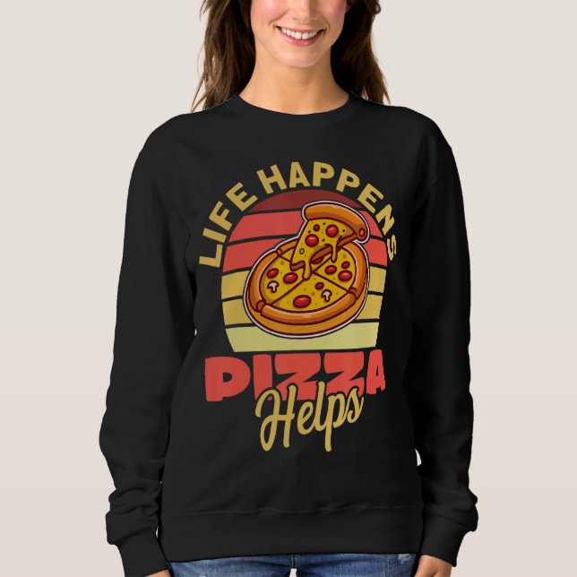Camiseta A Vida Acontece Pizza Ajuda. (Frente)