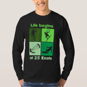 Camiseta A Vida Começa a 25 Nós Estilo de Vida Design Vinta