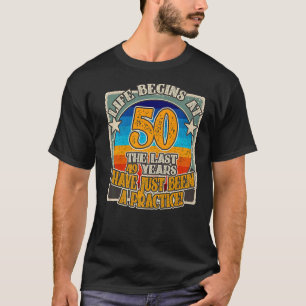 Camiseta A vida começa aos 50 anos 50º aniversário