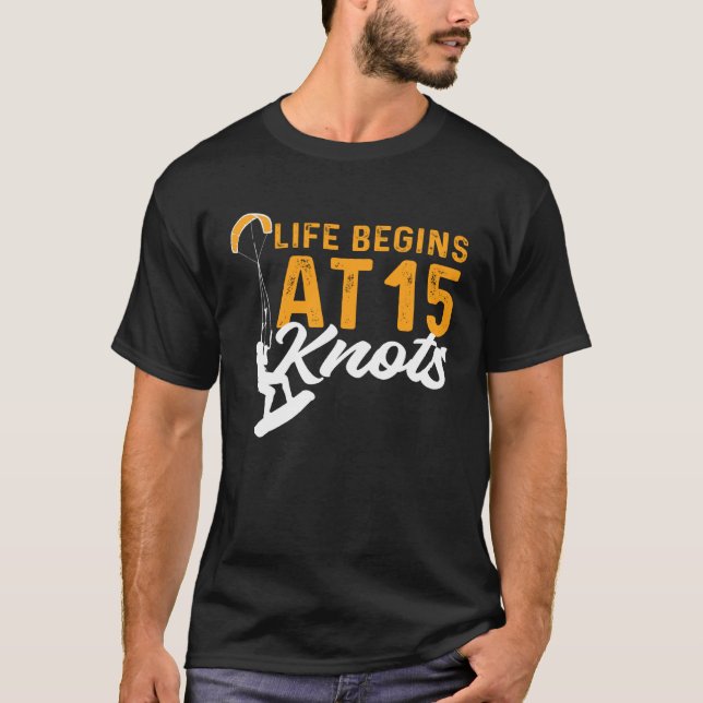 Camiseta A Vida Começa Com 15 Kg De Kitesurfing (Frente)