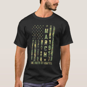 Camiseta A Vida Começa Com 66 Nasceres Em Março De 1957, An