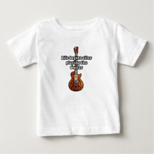 Camiseta A vida começa depois de tocar guitarra.