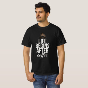 Camiseta A vida começa depois do café