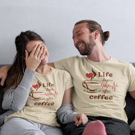 Camiseta A Vida Começa Depois do Café