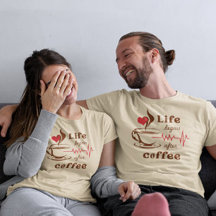 Camiseta A Vida Começa Depois do Café 