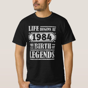 Camiseta A Vida Começa Em 1984 O Nascimento Da Legenda 37