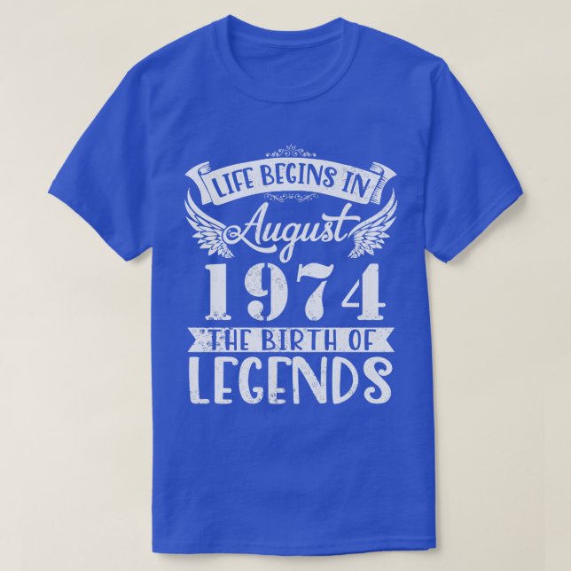 Camiseta A Vida Começa Em Agosto De 1974 O Nascimento Do Pa (Frente do Design)