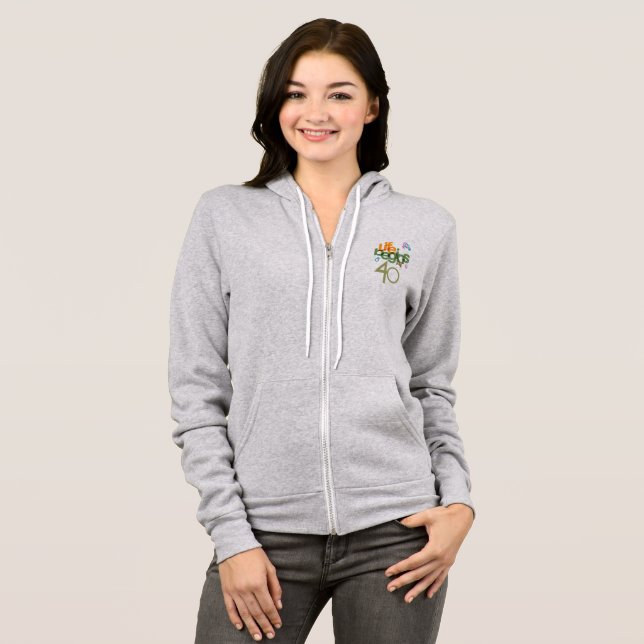 Camiseta A Vida Começa Em (Personalizar) | Cheio-zip femini (Frente Completa)