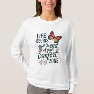 CAMISETA A VIDA COMEÇA NO FIM DA SUA ZONA DE CONFORTO D07