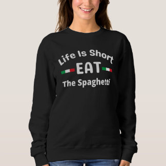 Camiseta A Vida Comeu Curto Os Homens Italianos Espaguete M