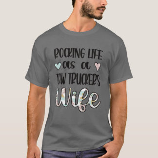 Camiseta A vida como esposa de um caminhoneiro-reboque espo