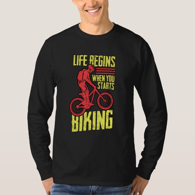Camiseta A Vida Da Bicicleta Começa Quando Você Começa A Bi (Frente)