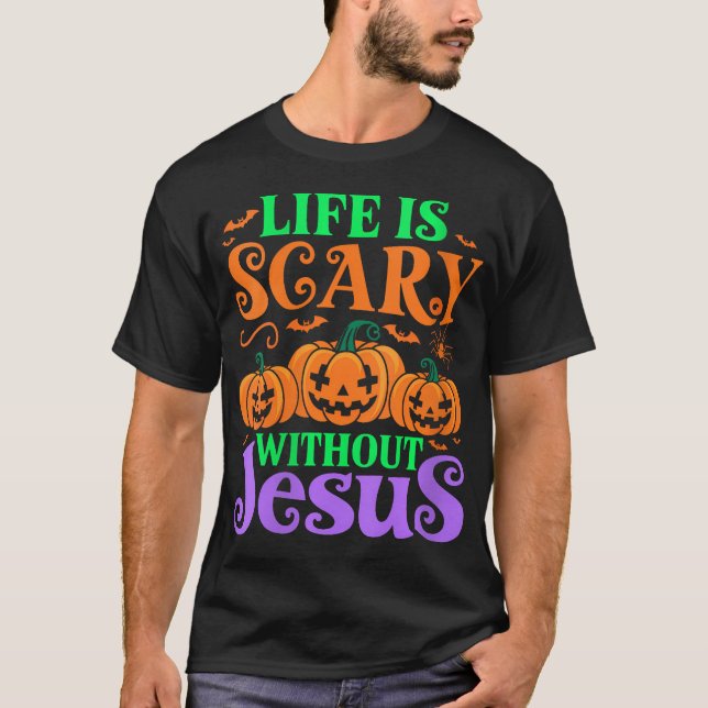 Camiseta A Vida Das Mulheres É Assustadora Sem Jesus Christ (Frente)