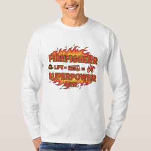 Camiseta A Vida de Bombeiro é uma Vida de Superpoder